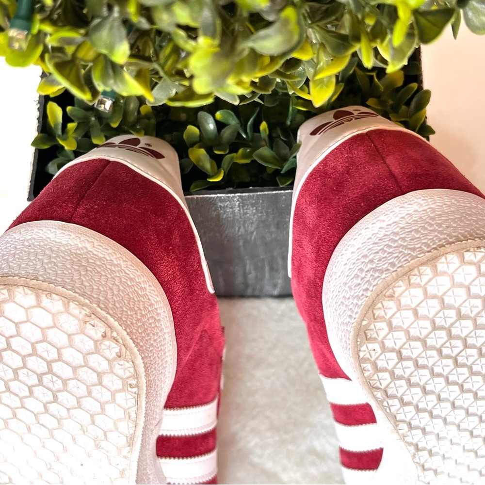 Adidas Original Gazelle Collegiate Burgundy White Gold Sz W 10.5 M 9.5 L… - Picture 8 of 15